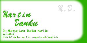 martin danku business card